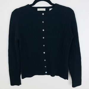 Vintage Lord & Taylor Black Cashmere Cardigan
